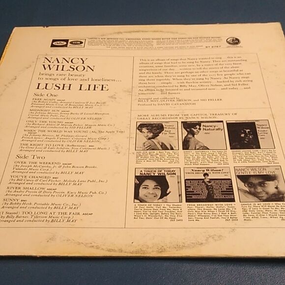 Lush Life/Nancy Wilson Vinyl Record Capitol Records - Picture 4 of 10